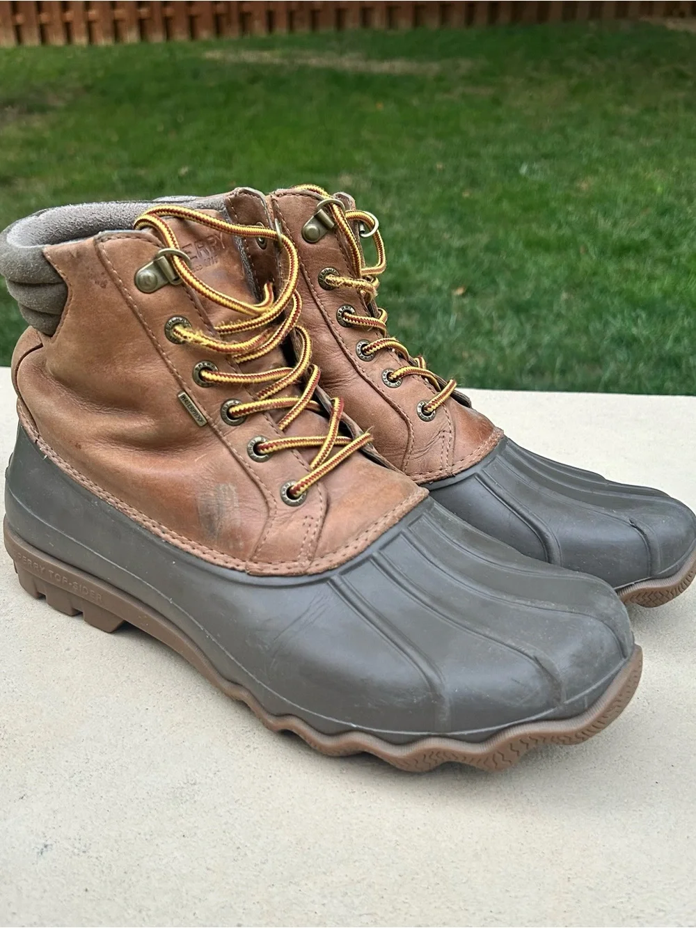 Men’s Brown Sperry Duck Boots Size 9.5